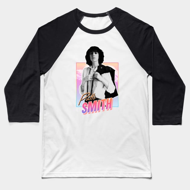 Patti Smith - Retro Baseball T-Shirt by PiedPiper